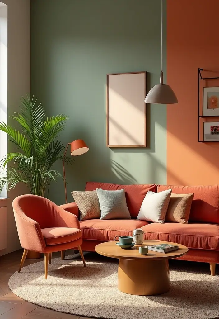 30 Mid Century Modern Living Room Decor Ideas - 10. Mid Century-Inspired Color Palettes 1