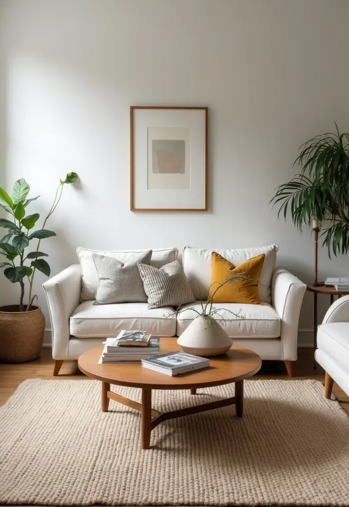 30 Mid Century Modern Living Room Decor Ideas - 4. Minimalist Coffee Tables 1