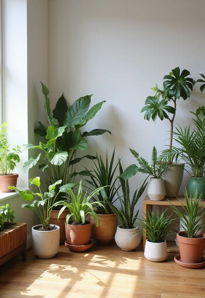 30 Mid Century Modern Living Room Decor Ideas - 5. Botanical Elements 1