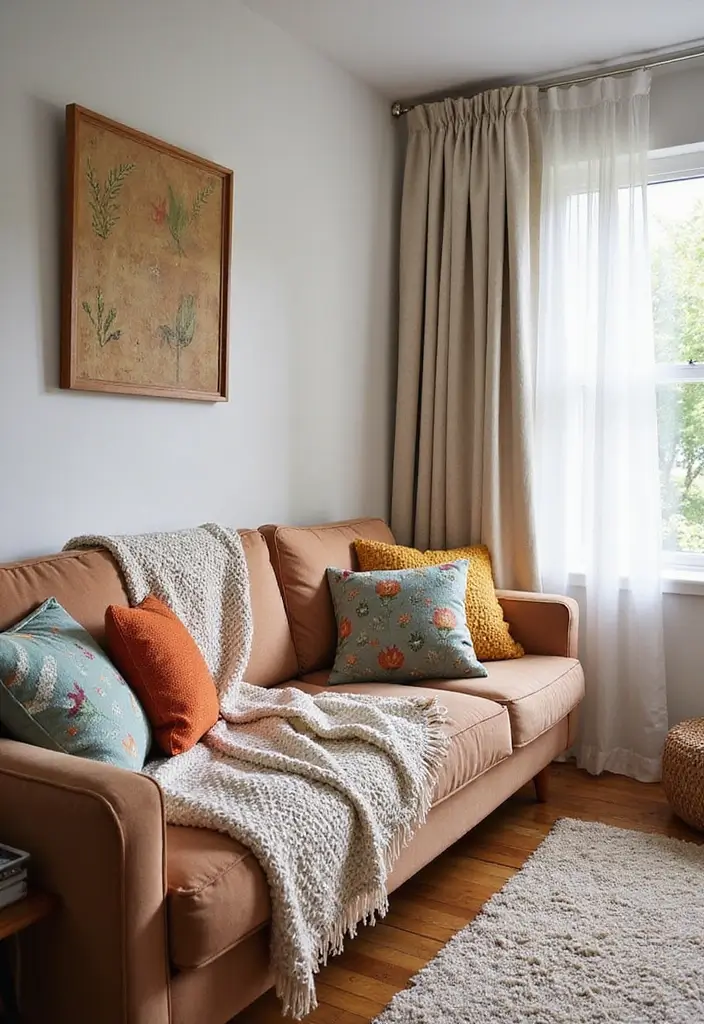 30 Mid Century Modern Living Room Decor Ideas - 7. Soft Textiles 1