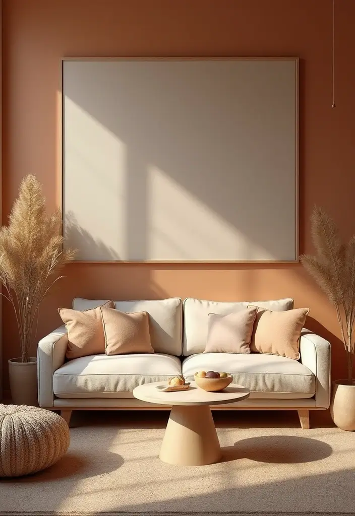 30 Natural Living Room Decor Ideas: Embrace Sustainable Bohemian Style - 13. Earthy Color Palette 1