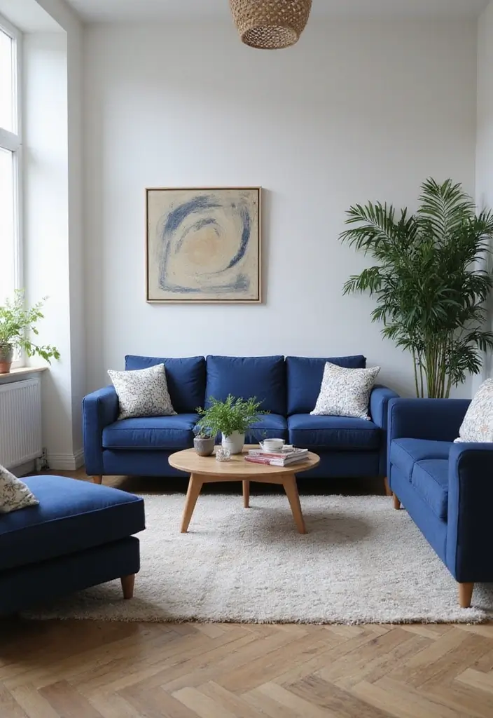 30 Navy Blue Living Room Decor Ideas - 17. Modular Furniture Solutions 1