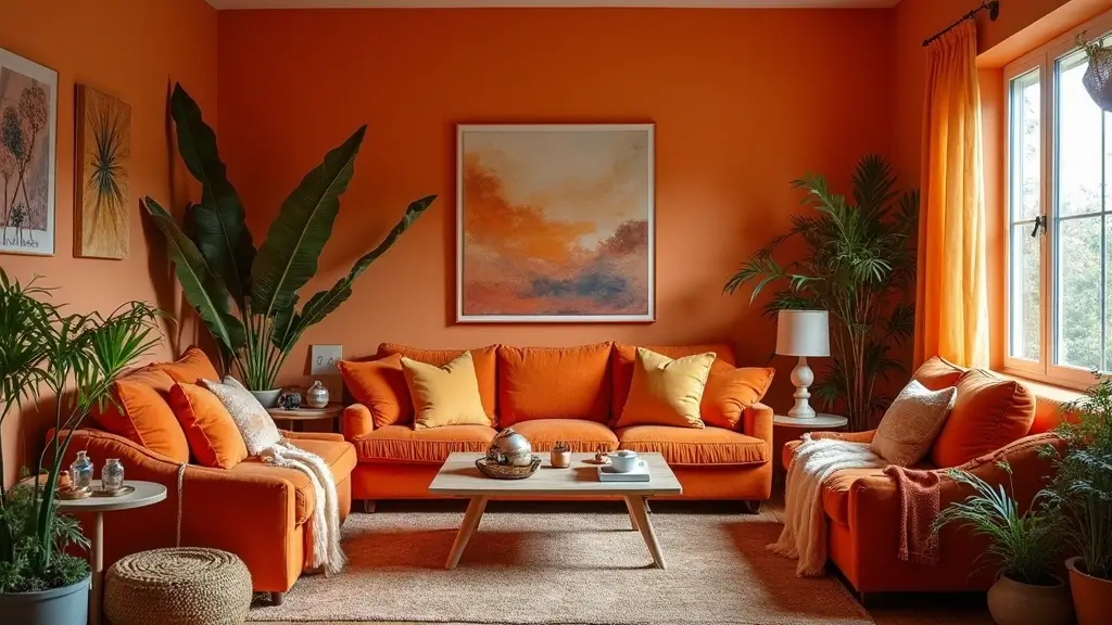 30 Orange Living Room Decor Ideas for Vibrant Homes