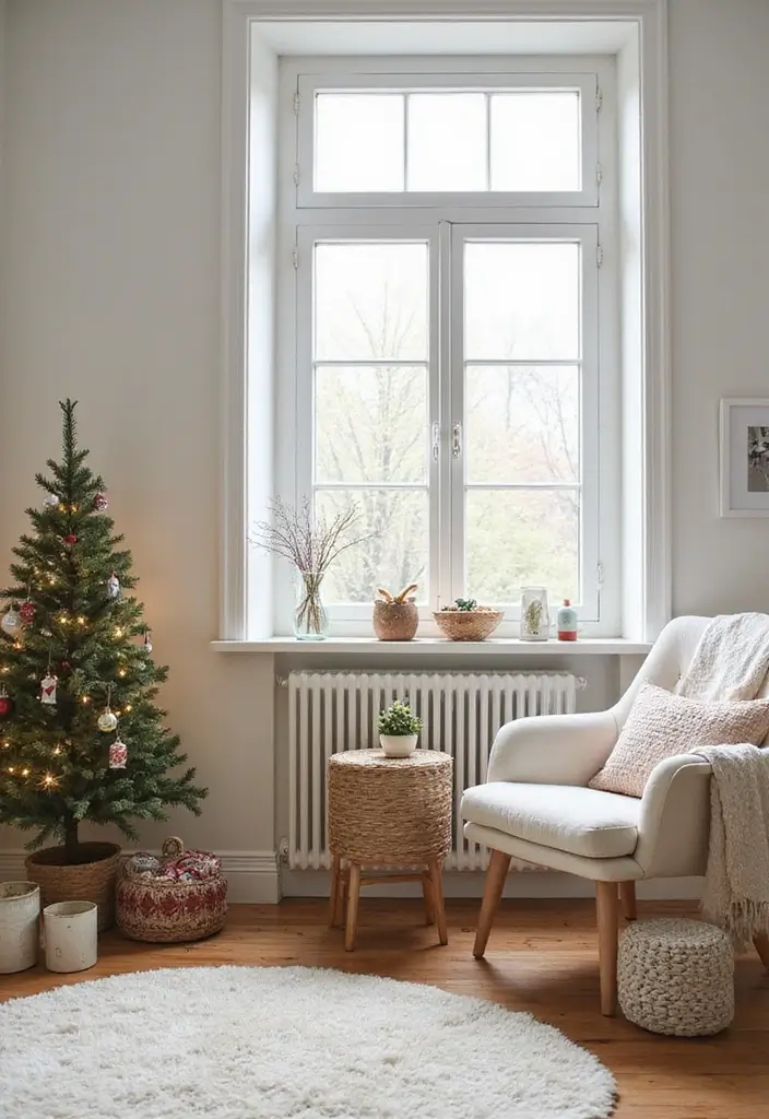 30 Small Living Room Christmas Decor Ideas for a Minimalist Touch - 12. Budget-Friendly DIY Decor 1