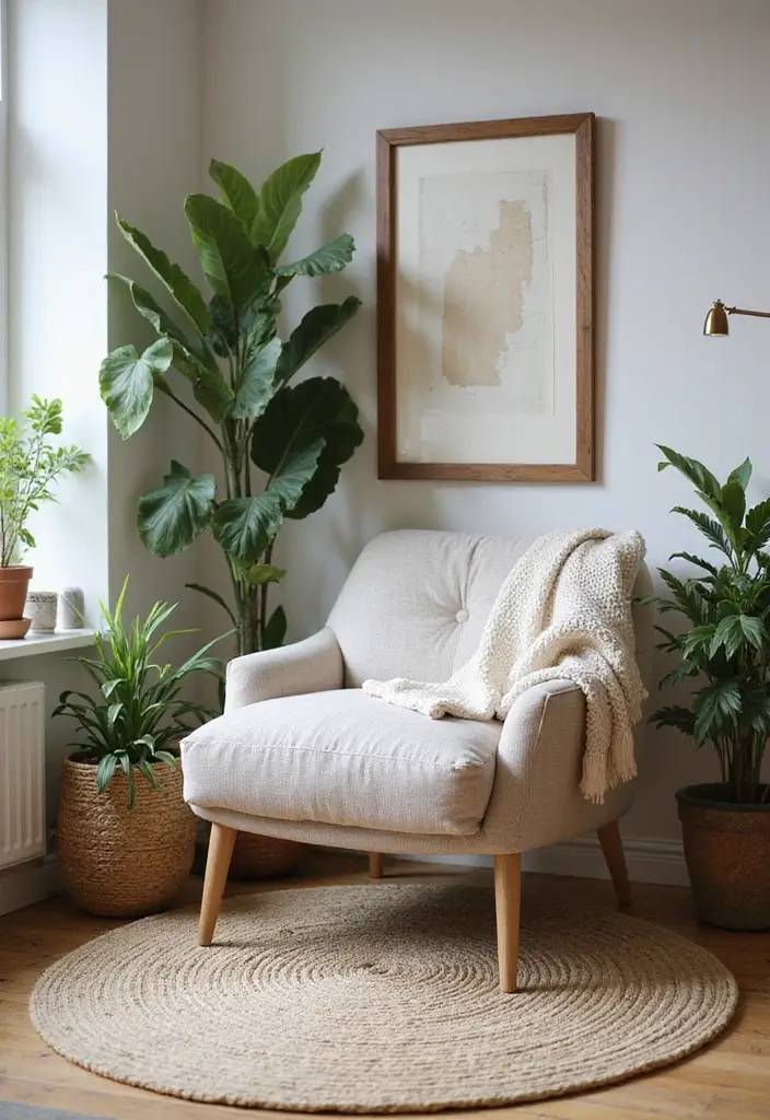 30 Spring Living Room Decor Ideas to Refresh Your Home - 24. Cozy Corner Nook 1