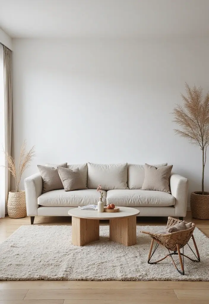 30 Summer Living Room Decor Ideas for Bright Spaces - 15. Embrace Minimalism 1