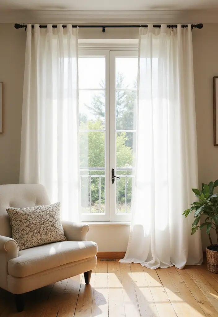 30 Summer Living Room Decor Ideas for Bright Spaces - 19. Refresh Your Curtains 1