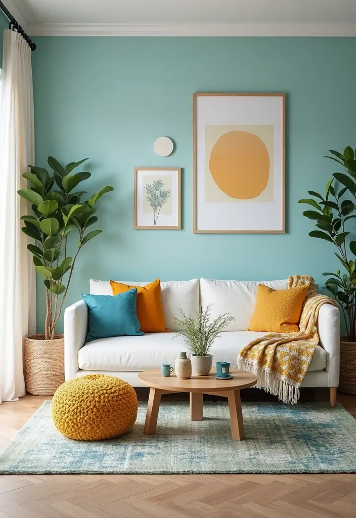 30 Summer Living Room Decor Ideas for Bright Spaces - 2. Beachy Color Palette 1