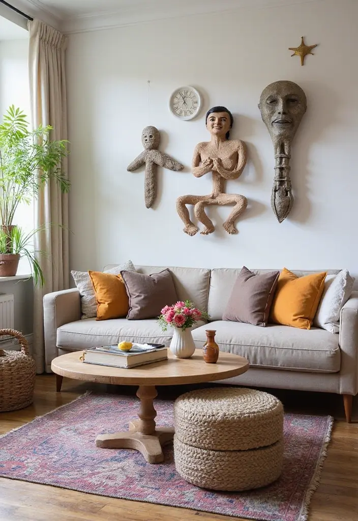 30 Summer Living Room Decor Ideas for Bright Spaces - 21. Whimsical Accessories 1