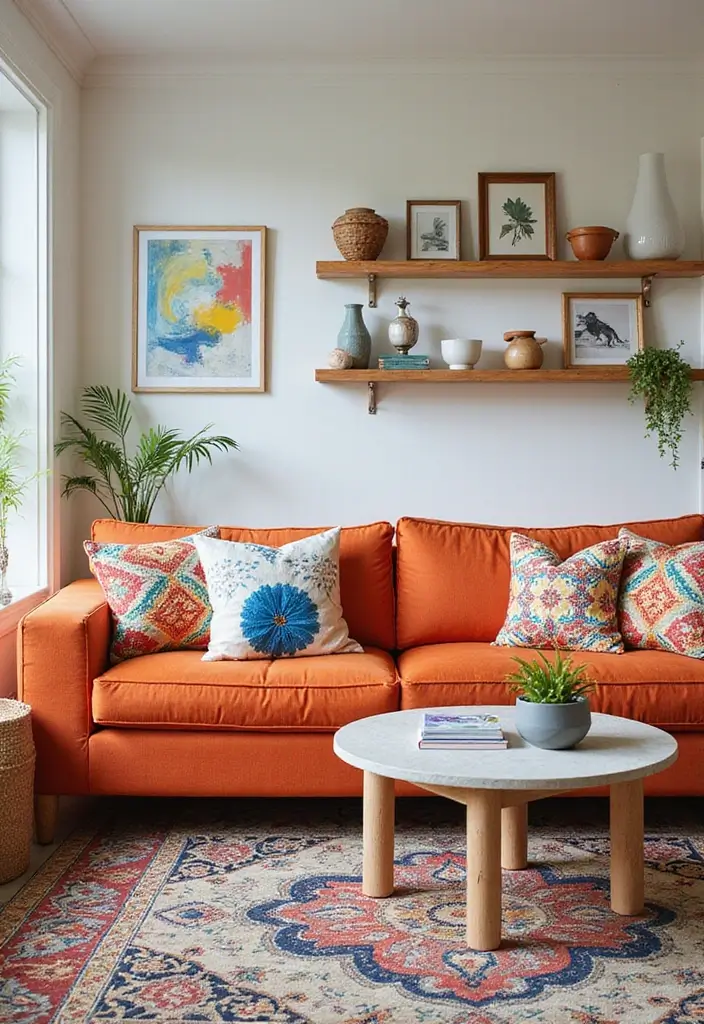 30 Summer Living Room Decor Ideas for Bright Spaces - 9. Bright Summer Accents 1