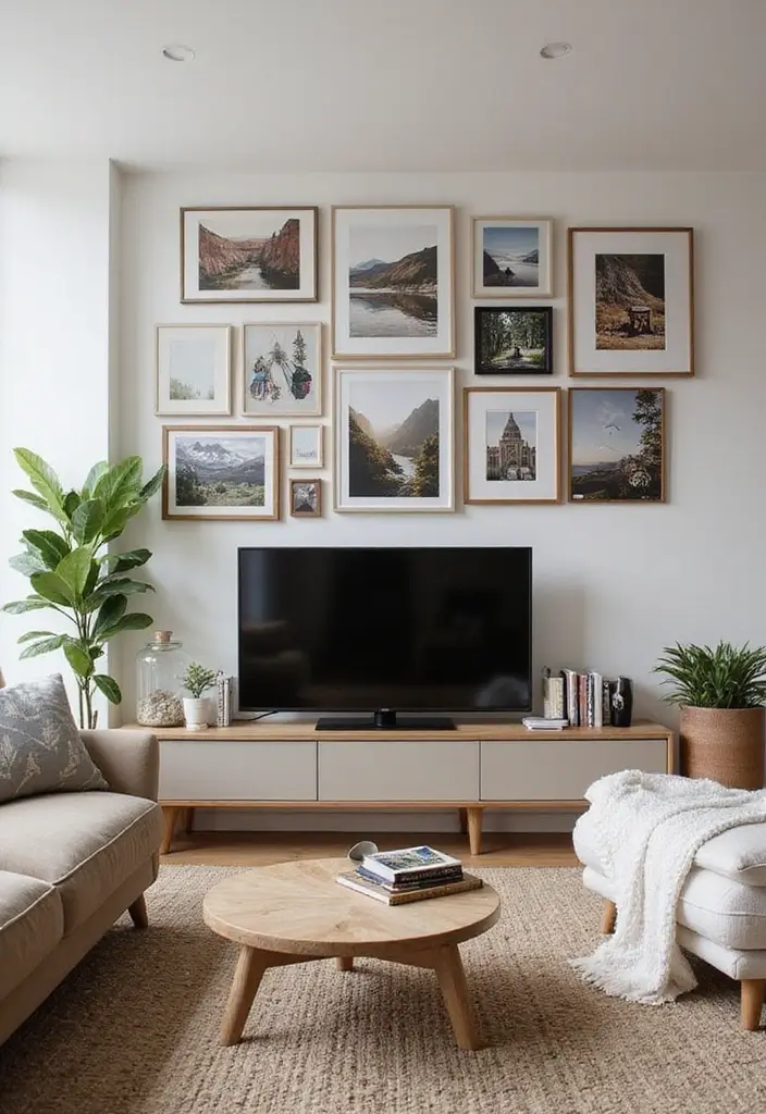30 TV Wall Decor Ideas for Modern Living Rooms - 24. Inspirational Gallery of Travel 1