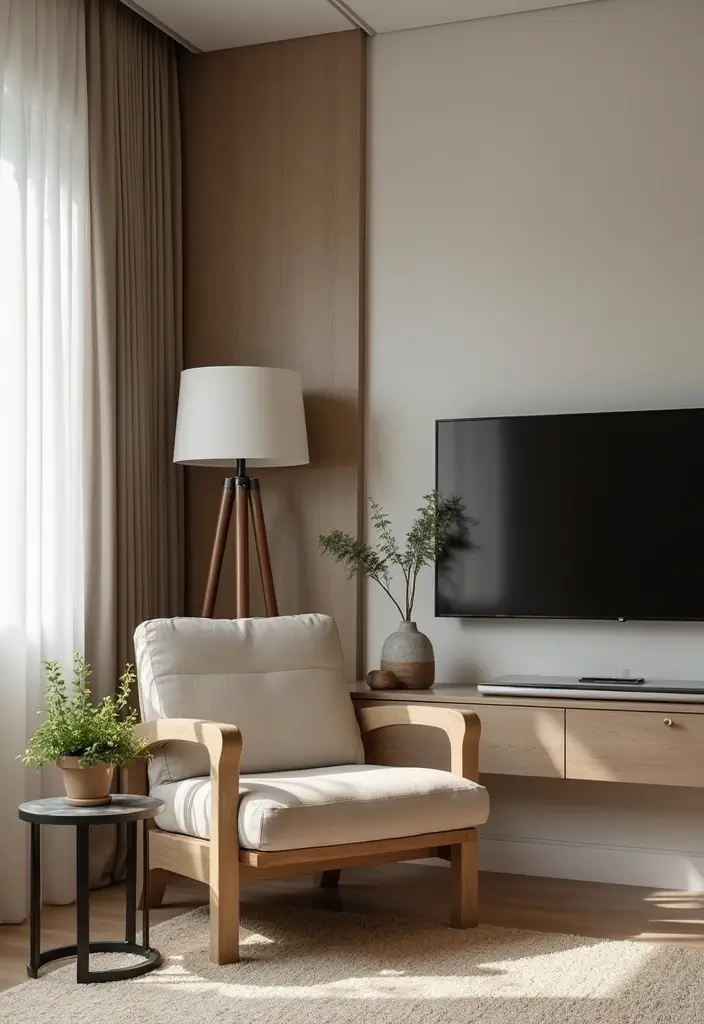 30 TV Wall Decor Ideas for Modern Living Rooms - 27. Cozy Corner Nooks 1