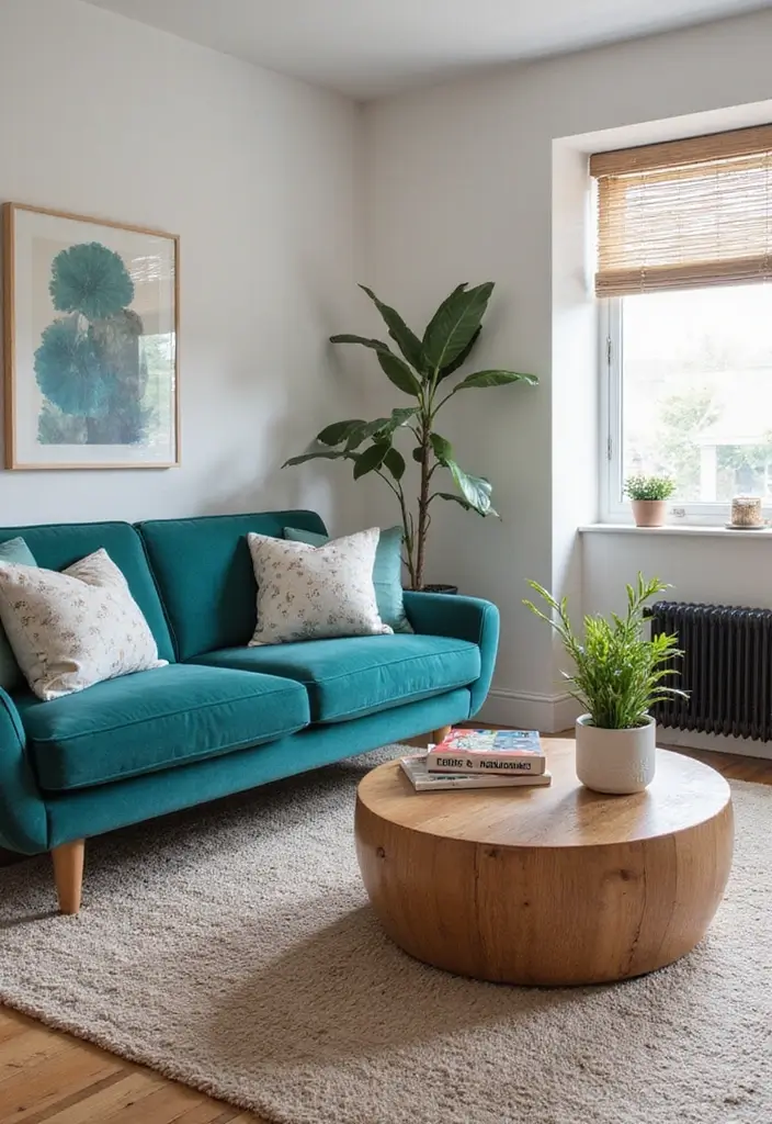 30 Teal Sofa Living Room Decor Ideas - 24. Customized Furniture 1