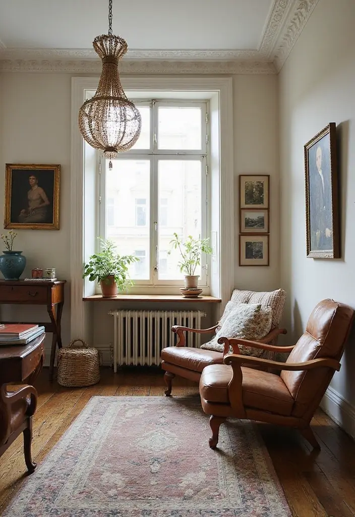 30 Vintage-Inspired Traditional Living Room Decor Ideas - 24. Combining Old and New 1