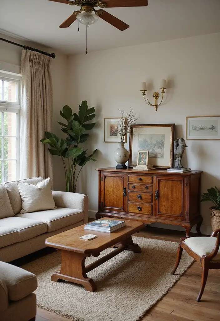 30 Vintage-Inspired Traditional Living Room Decor Ideas - 5. Classic Home Furnishings 1