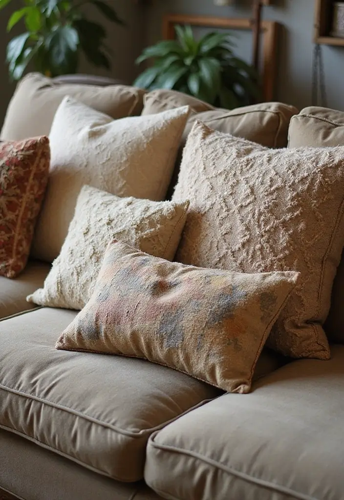 30 Vintage-Inspired Traditional Living Room Decor Ideas - 8. Cozy Throw Pillows 1
