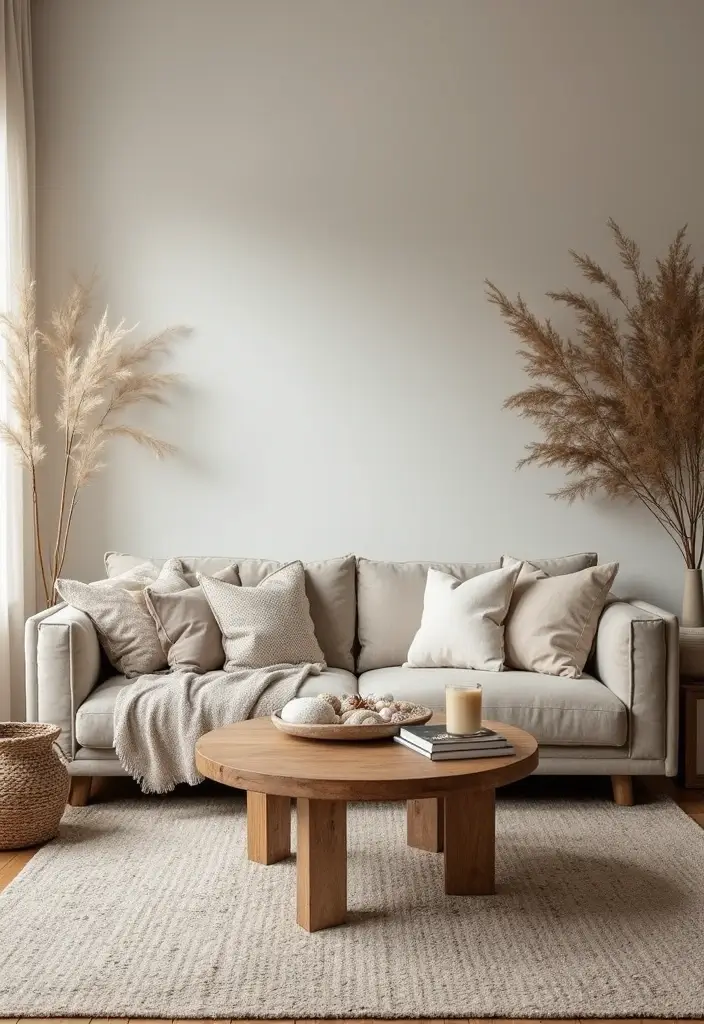 30 Western Living Room Decor Ideas with Rustic Charm - 19. Neutral Color Palette 1