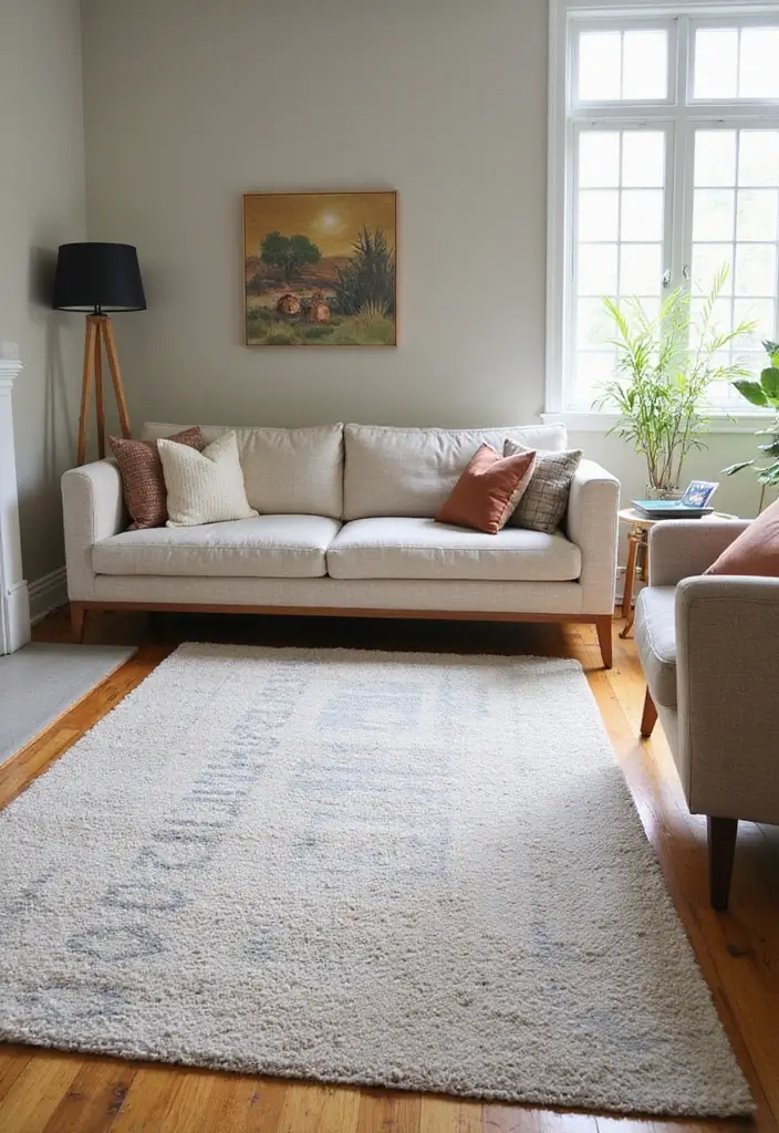 30 Western Living Room Decor Ideas with Rustic Charm - 20. Layered Rugs 1