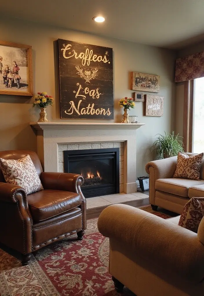 30 Western Living Room Decor Ideas with Rustic Charm - 30. Personalized Western-themed Decor 1