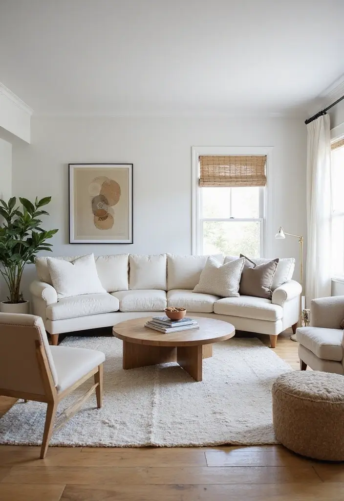 30 White Couch Living Room Decor Ideas - 17. Functional Furniture Arrangement 1