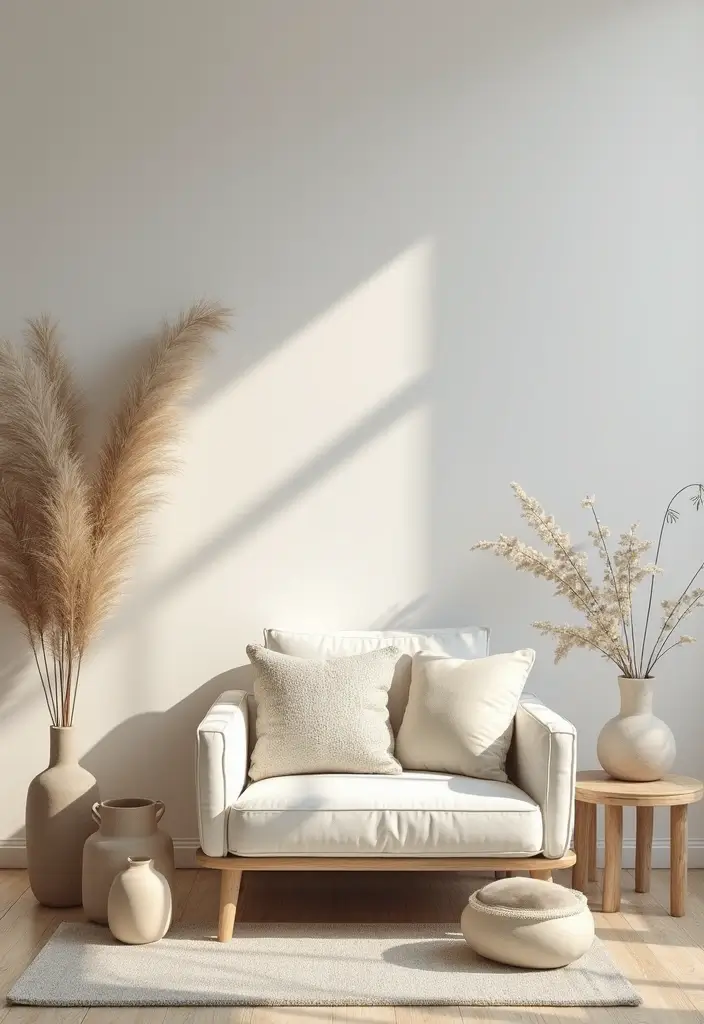 30 White Couch Living Room Decor Ideas - 26. Unique Decorative Objects 1