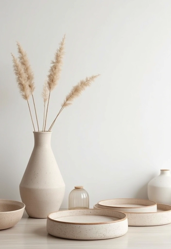 30 White Living Room Decor Ideas for a Bright Home - 11. Minimalist Decor Accessories 1