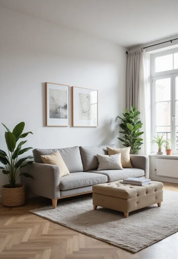 30 White Living Room Decor Ideas for a Bright Home - 23. Multi-functional Spaces 1