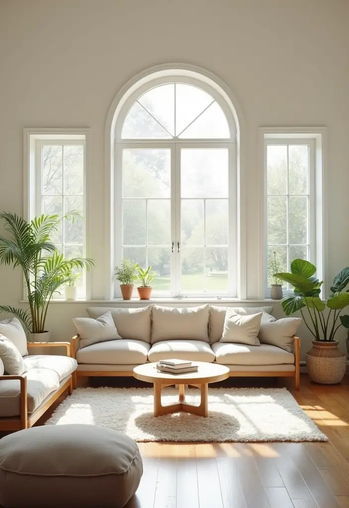 30 White Living Room Decor Ideas for a Bright Home - 29. Utilize Natural Light 1