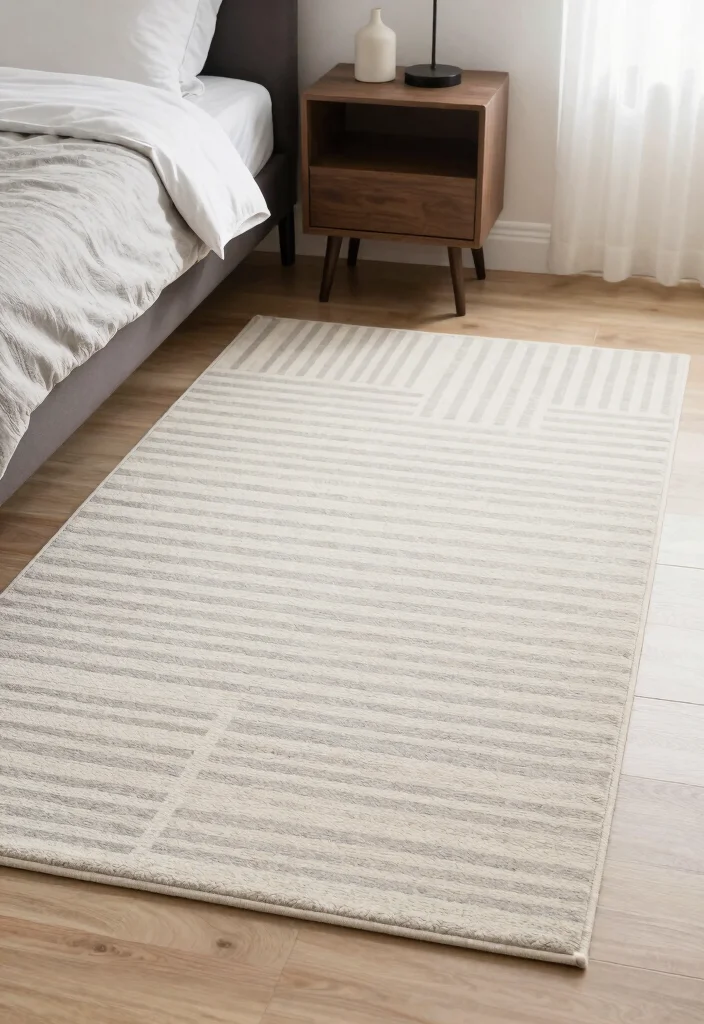 26 Mid-Century Modern Area Rugs That Work in Every Room - 12. Minimalist Patterns 1