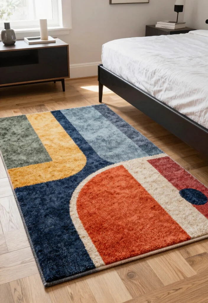 26 Mid-Century Modern Area Rugs That Work in Every Room - 22. Contemporary Twists 1