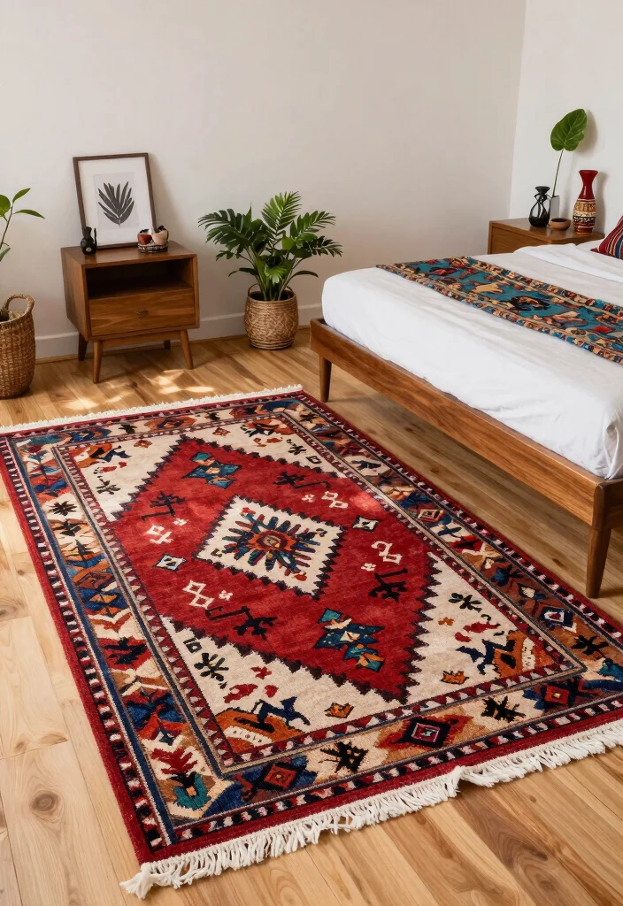 26 Mid-Century Modern Area Rugs That Work in Every Room - 25. Cultural Influences 1