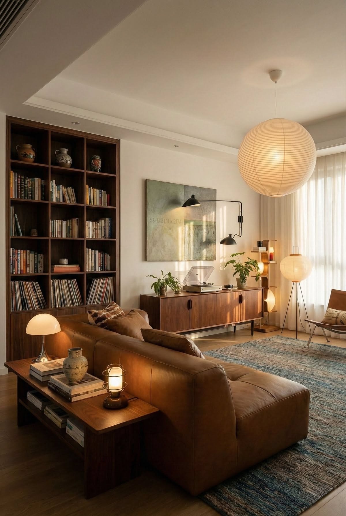 26 Mid-Century Modern Area Rugs That Work in Every Room - 7. Layering Rugs 1