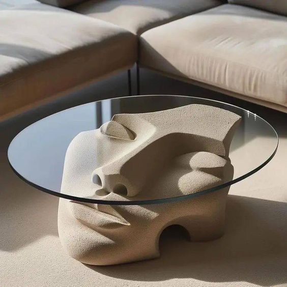 29 Modern Coffee Tables for a Sleek Living Room - 2. The Sculptural Statement Table 1