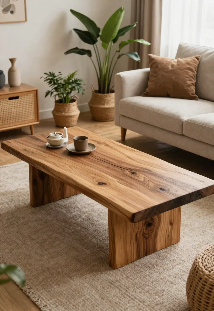 29 Modern Coffee Tables for a Sleek Living Room - 28. The Eco-Friendly Coffee Table 1