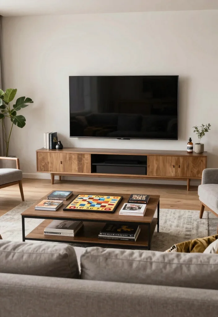 30 Air Bnb Ideas Decor Living Room Tips for a Cozy Guest Ready Space - 12. Optimize for Entertainment 1