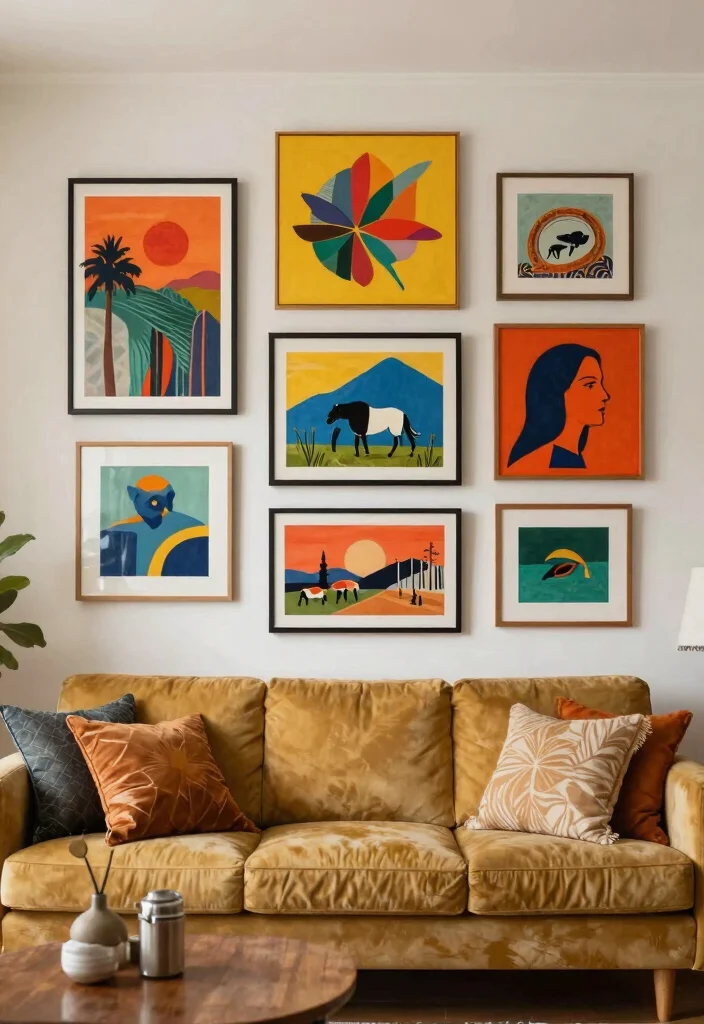 30 Air Bnb Ideas Decor Living Room Tips for a Cozy Guest Ready Space - 21. Feature Local Art 1