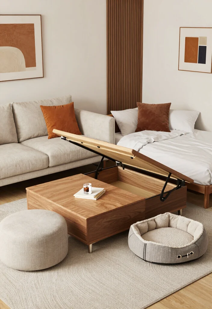 30 Air Bnb Ideas Decor Living Room Tips for a Cozy Guest Ready Space - 5. Use Multi-Functional Furniture 1