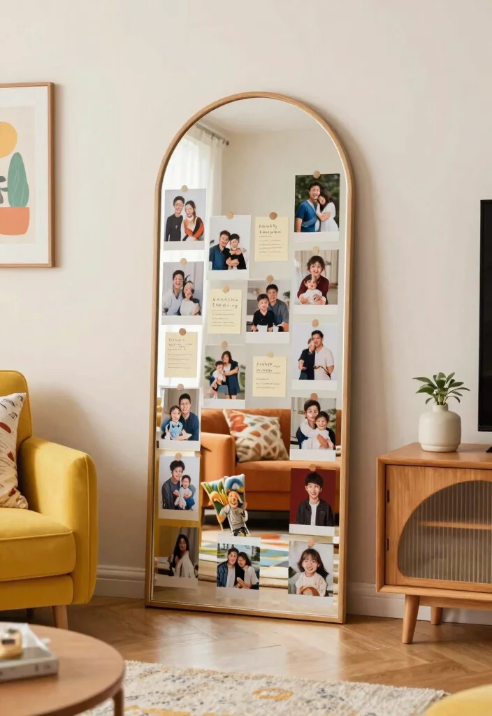 30 Arched Mirror Decor Living Room Ideas for a Chic Modern Look - 29. Interactive Decor 1