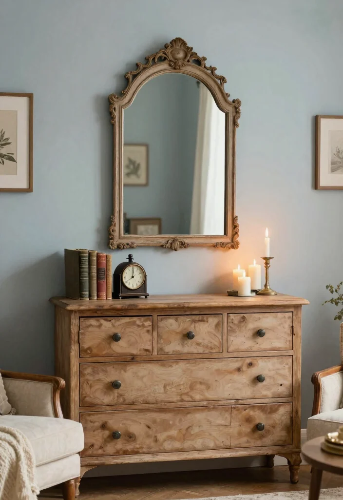 30 Arched Mirror Decor Living Room Ideas for a Chic Modern Look - 3. Vintage Elegance 1