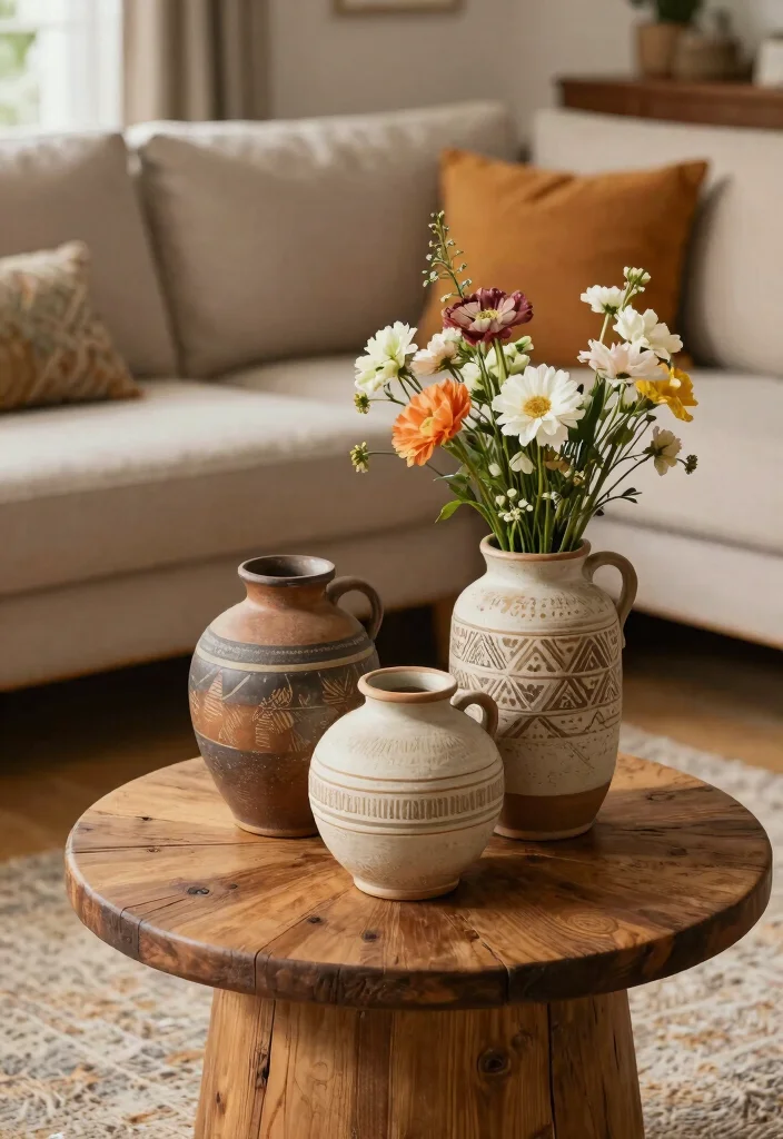 30 Big Vases Decor Living Room Ideas for Elegant Statement Style - 11. Textured Ceramic Vases 1