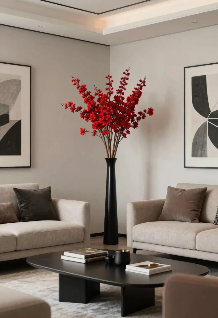 30 Big Vases Decor Living Room Ideas for Elegant Statement Style - 3. Tall Statement Vases 1