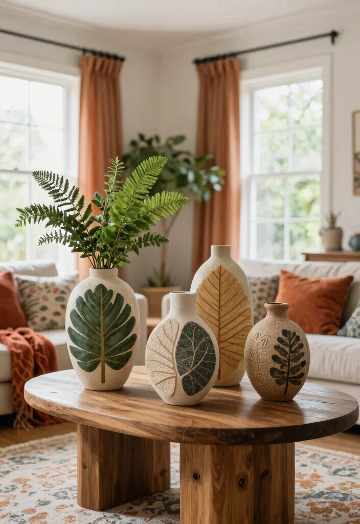 30 Big Vases Decor Living Room Ideas for Elegant Statement Style - 6. Nature-Inspired Vases 1