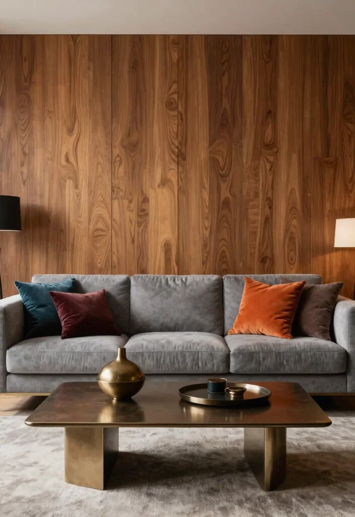 30 Big Wall Decor Living Room Ideas for a Bold Stylish Look - 3. Statement Wall with Textured Panels 1