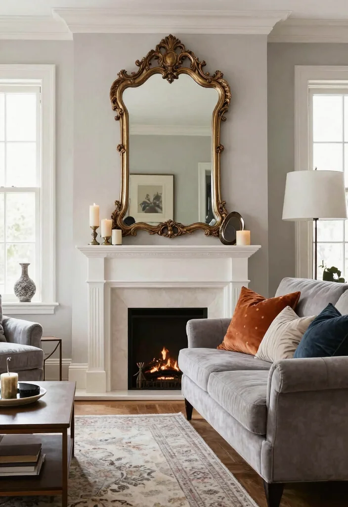 30 Big Wall Decor Living Room Ideas for a Bold Stylish Look - 5. Oversized Mirrors 1