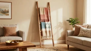 30 Blanket Ladder Decor Living Room Ideas for Cozy Stylish Storage