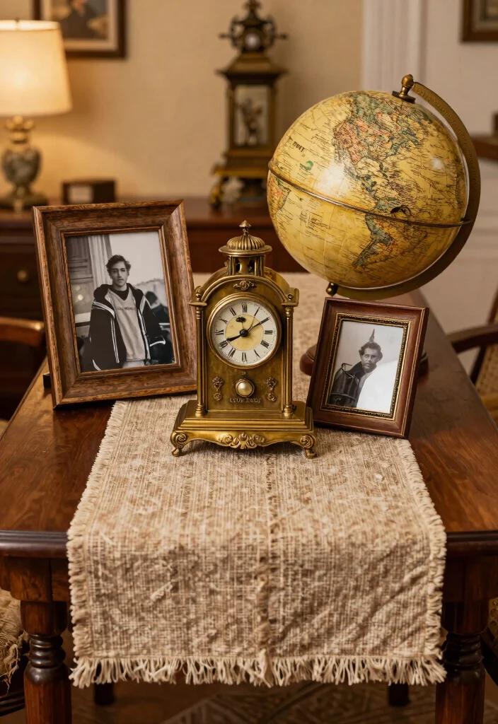 30 Centre Table Decor Living Room Ideas for a Beautiful Styled Setup - 7. Vintage Finds 1