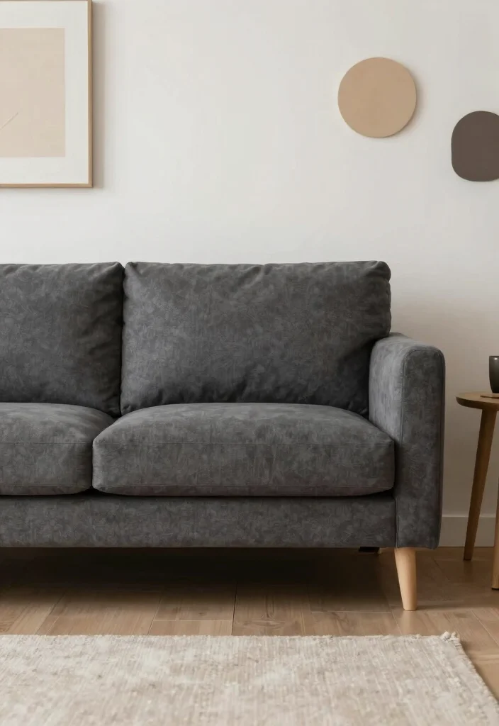 30 Charcoal Grey Couch Living Room Decor Ideas for a Cozy Modern Home - 15. Neutral Color Palette 1