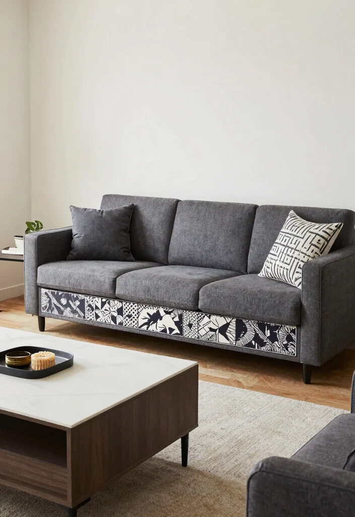 30 Charcoal Grey Couch Living Room Decor Ideas for a Cozy Modern Home - 25. Dual-Purpose Decor 1