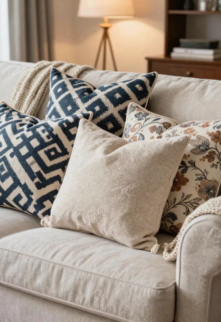 30 College Living Room Decor Ideas for a Cute Budget Friendly Space - 1. Cozy Throw Pillows 1