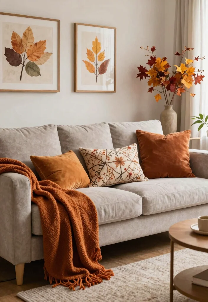 30 College Living Room Decor Ideas for a Cute Budget Friendly Space - 17. Seasonal Decor 1